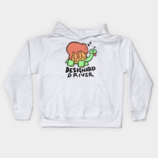 Capybara designated driver. Kids Hoodie